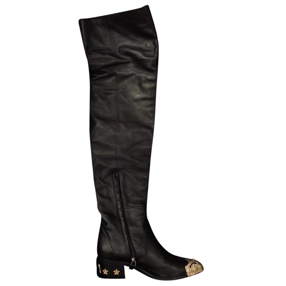 Authentic Chanel over the knee Dallas boots